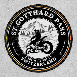 Gotthard Pass swiss–alps motorcycle tour Patch