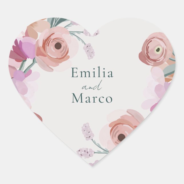 Gouache Blossoms Sticker (Front)