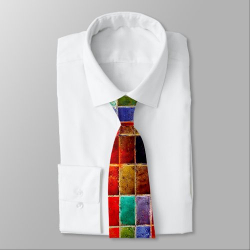 Gouache Paint Watercolor Tray Colorful Neck Tie
