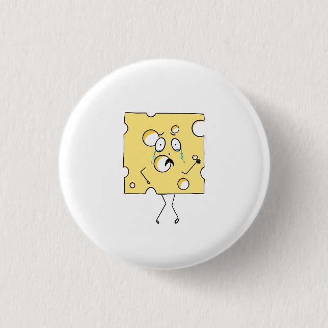 Gouda Cheese, cheese theme Button (Front)