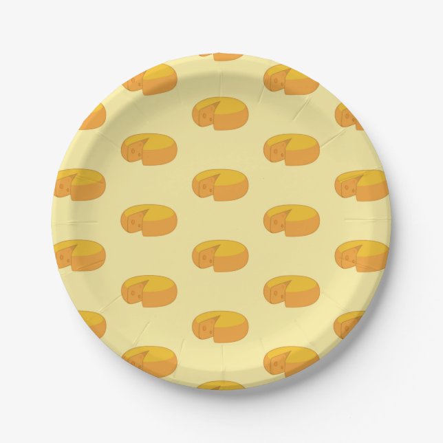 Gouda Cheese Rounds Dutch Foodie Gastronomy Paper Plates (Front)
