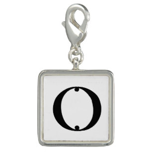 Goudy-Lombardic Gothic Versal Capital Letter O Charm