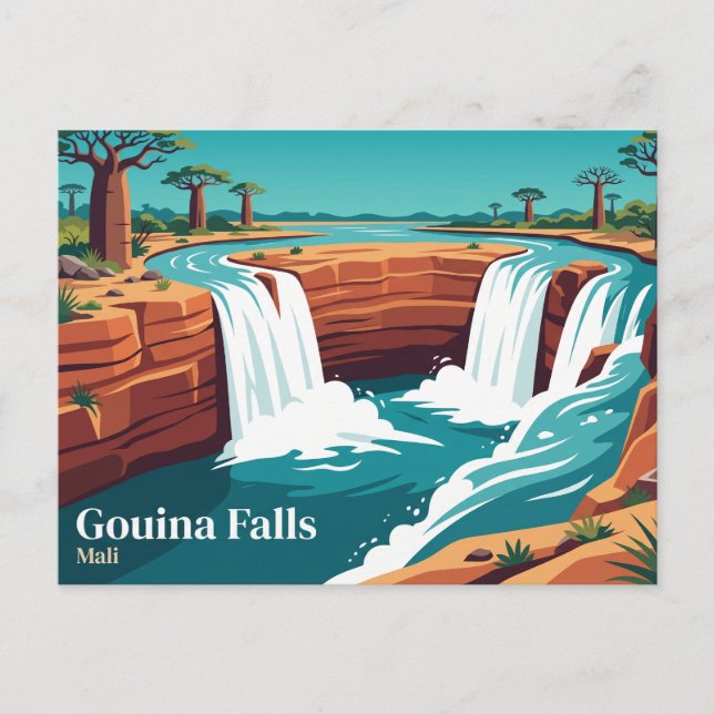 Gouina Falls Mali Postcard (Front)