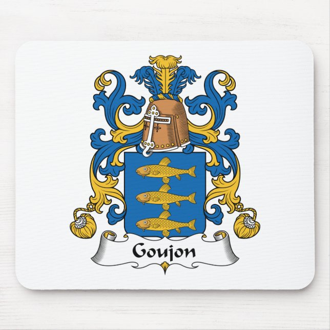 Goujon Family Crest Mouse Pad (Front)