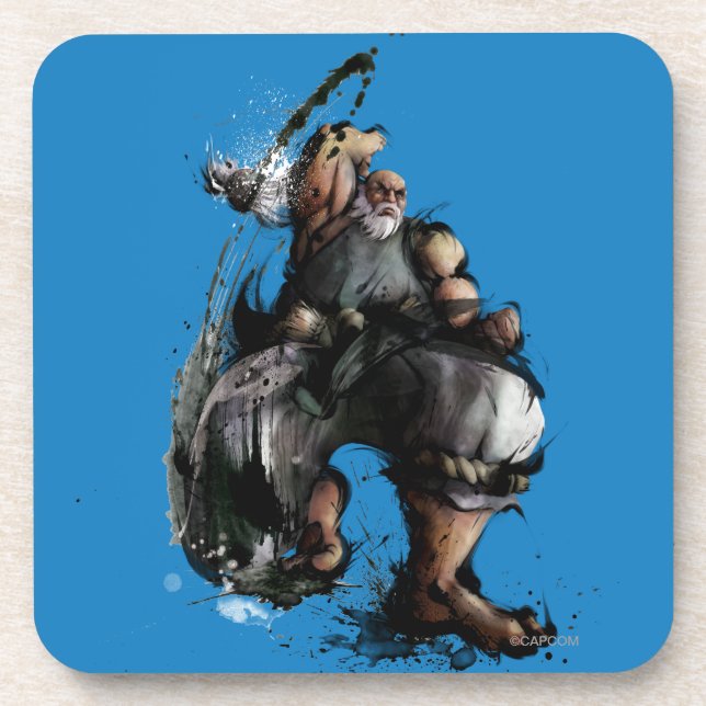 Gouken Chop Drink Coaster (Front)