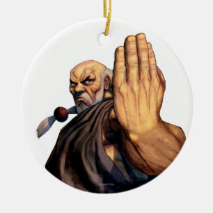 Gouken Raised Hand Ceramic Ornament