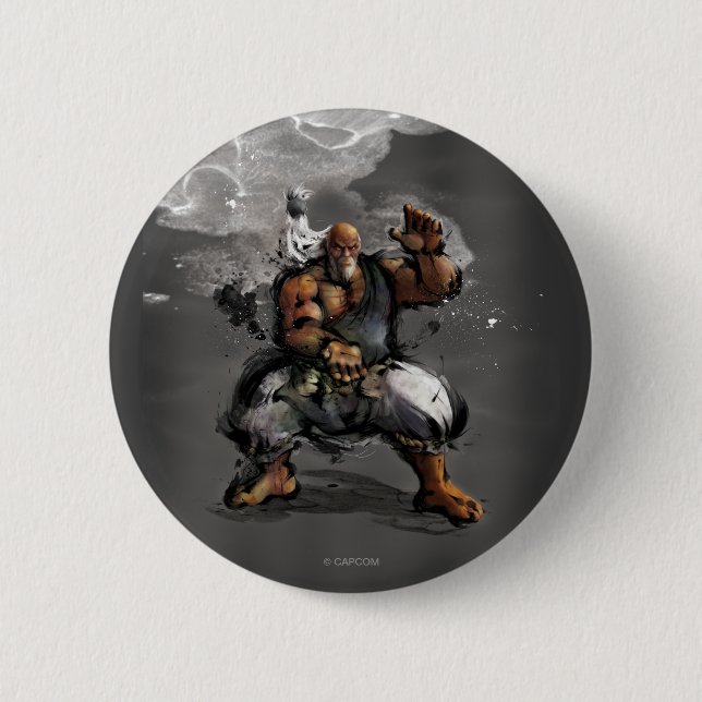 Gouken Stance Pinback Button (Front)