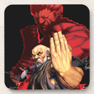 Gouken Vs. Akuma Beverage Coaster