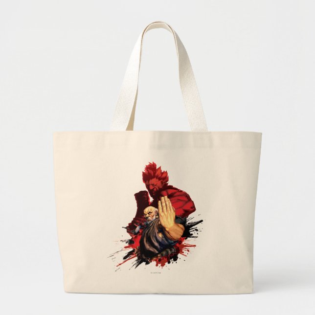 Gouken Vs. Akuma Large Tote Bag (Front)