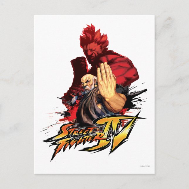 Gouken Vs. Akuma Postcard (Front)