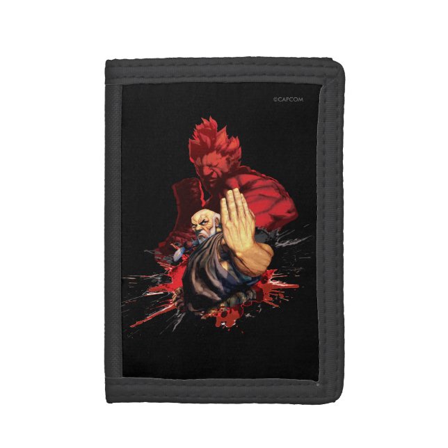 Gouken Vs. Akuma Trifold Wallet (Front Vertical)