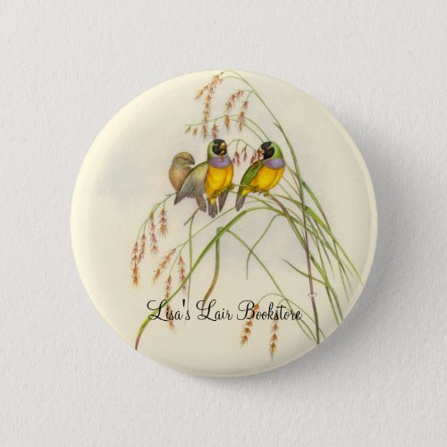 Gould _ Gouldian Finch Bookstore Promo Button