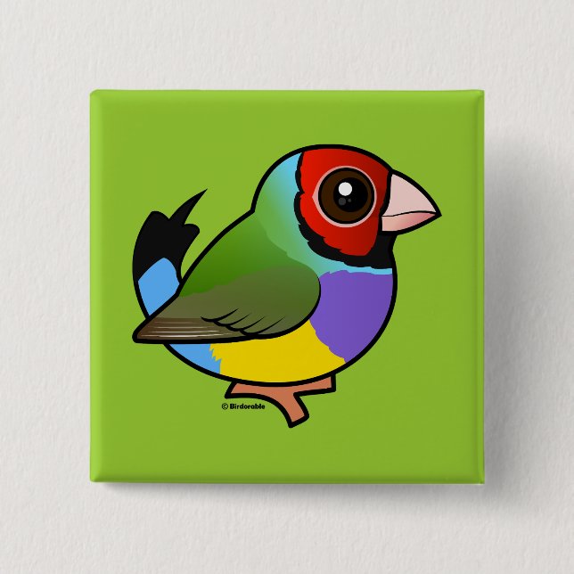 Gouldian Finch Button (Front)