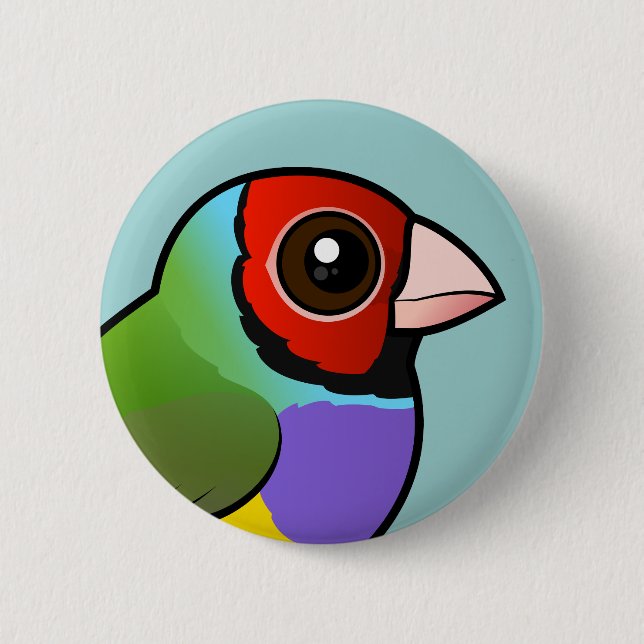 Gouldian Finch Button (Front)