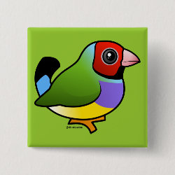 Birdorable Gouldian Finch Square Button