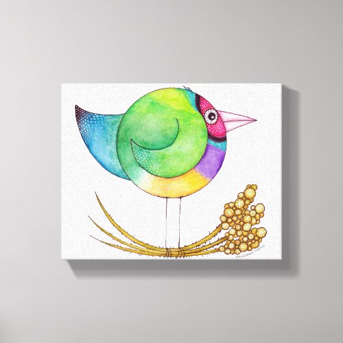 Gouldian Finch canvas