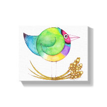 Gouldian Finch canvas