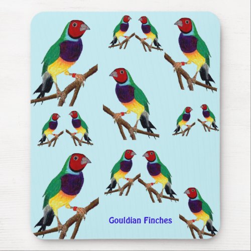  Gouldian Finch  Original Art  Mouse Pad