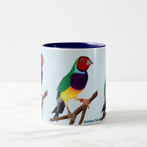  Gouldian Finch  Original Art  Two_Tone Coffee Mug