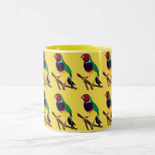 ~ Gouldian Finch ~ Original Art ~ Two-Tone Coffee Mug