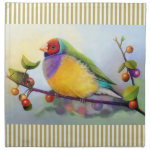 Gouldian Finch Realistic Painting Cloth Napkin