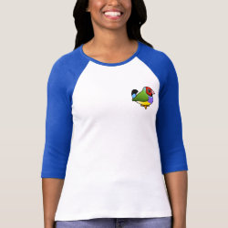 Birdorable Gouldian Finch Ladies Raglan Fitted T-Shirt