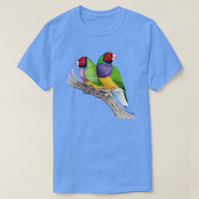 Gouldian Finches 1 T-Shirt (Design Front)