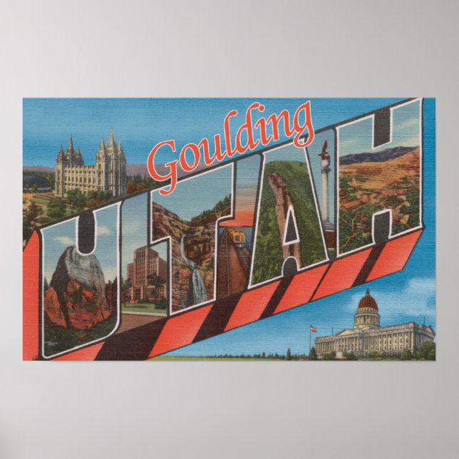 Goulding, Utah - Large Letter Scenes Poster (Front)