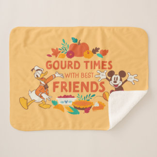 Gourd Times with Donald and Mickey Sherpa Blanket