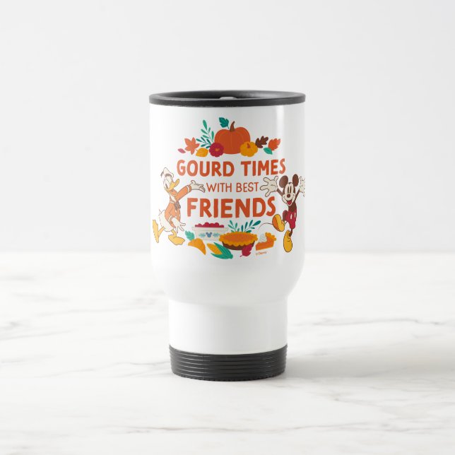 Gourd Times with Donald and Mickey Travel Mug (Center)
