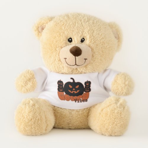Gourd Vibes Jack OLantern Halloween Teddy Bear