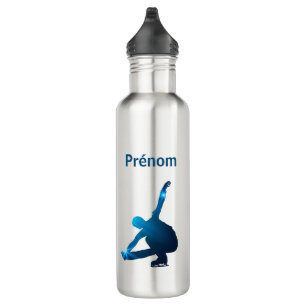 Gourde Patineur - Blue Star Silhouettes Stainless Steel Water Bottle