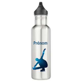 Gourde Patineur - Blue Star Silhouettes Stainless Steel Water Bottle