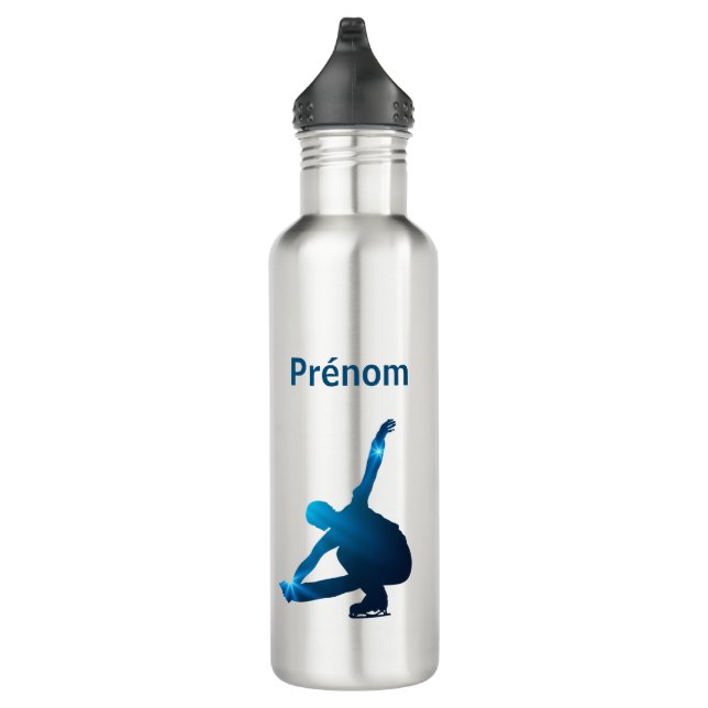 Gourde Patineur - Blue Star Silhouettes Stainless Steel Water Bottle (Right)