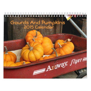 Gourds And Pumpkins Fall Photography  Calendar