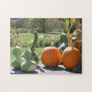 Gourds And Pumpkins Farm Stand 2 Fall Jigsaw Puzzle