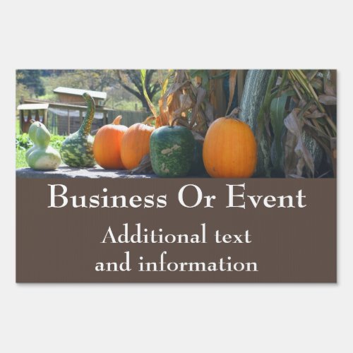 Gourds And Pumpkins Farm Stand Business Or Event Sign