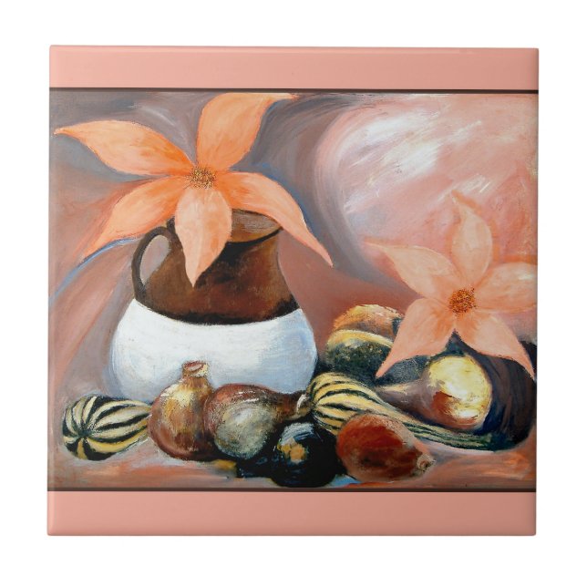 Gourds & Flowers - Tile (Front)