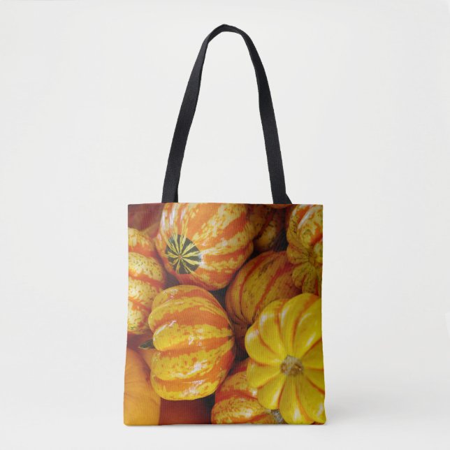 Gourds Pumpkins Fall Autumn Rustic Country Tote Bag (Front)