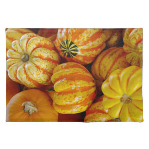 Gourds Pumpkins Fall Autumn Thanksgiving Cloth Placemat