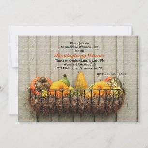 Gourds Thanksgiving Invitation