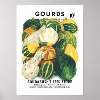 Gourds Vintage Seed Packet Poster