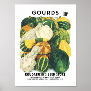 Gourds Vintage Seed Packet Poster
