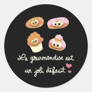 Gourmandise Classic Round Sticker