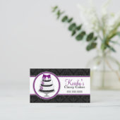 Gourmet Cake Bakery Business Card (Standing Front)