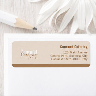 Gourmet Catering Business Return Address Label