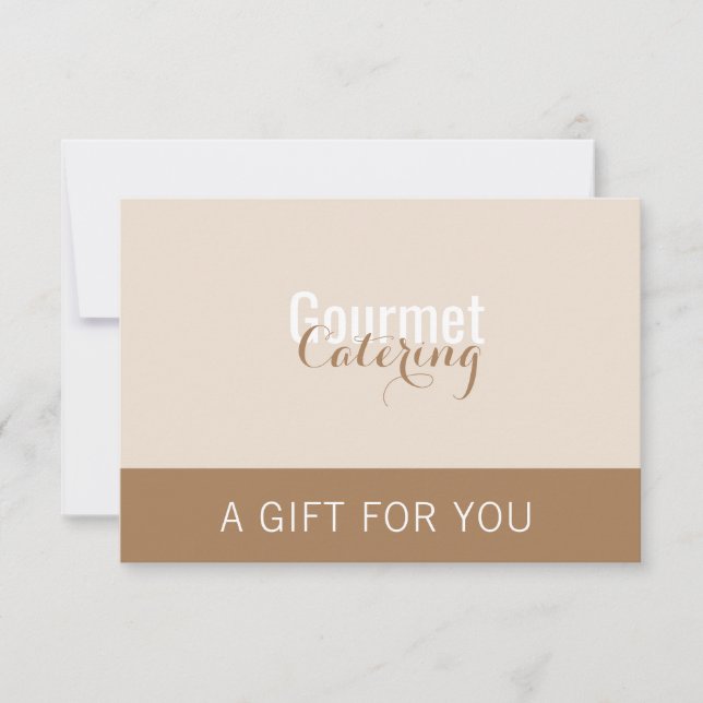 Gourmet Catering Gift Certificate (Front)