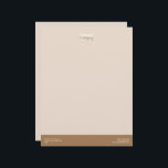Gourmet Catering Letterhead<br><div class="desc">Gourmet Catering Letterhead is an elegant business stationery. This format is perfect for other businesses too. The typography and neutral colors are all in harmony. The business name on top and the business details at the bottom in an accent brown strip background.</div>