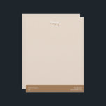 Gourmet Catering Letterhead<br><div class="desc">Gourmet Catering Letterhead is an elegant business stationery. This format is perfect for other businesses too. The typography and neutral colors are all in harmony. The business name on top and the business details at the bottom in an accent brown strip background.</div>