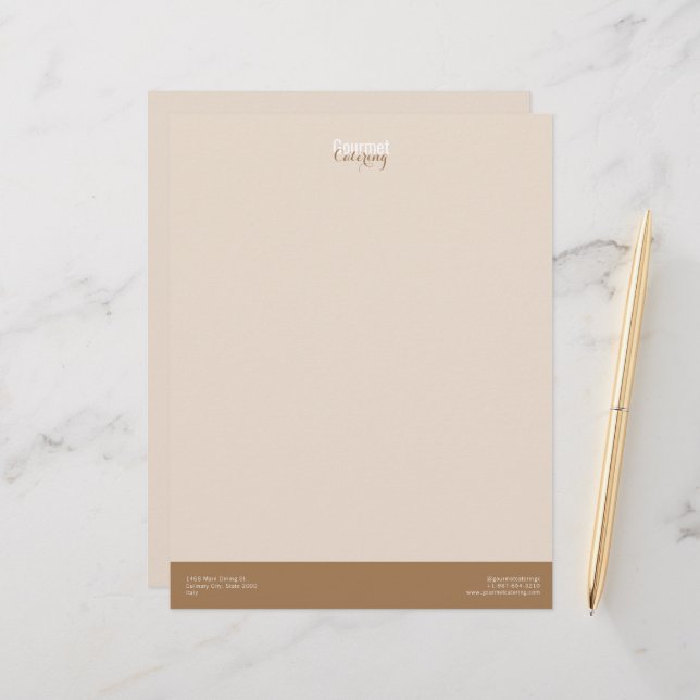 Gourmet Catering Letterhead (Front/Back In Situ)